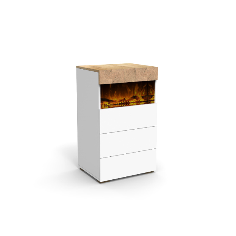Bedside Table With Electric Fireplace, YSL-EFP-330