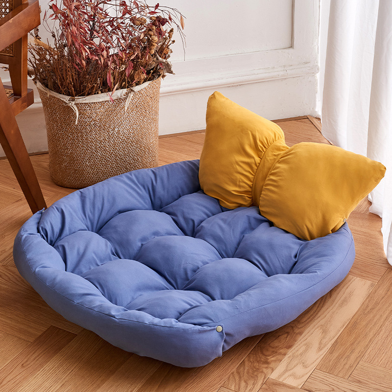 Bow Cute Multifunction Calming Foldable Dog Couch Bed, YSL24070