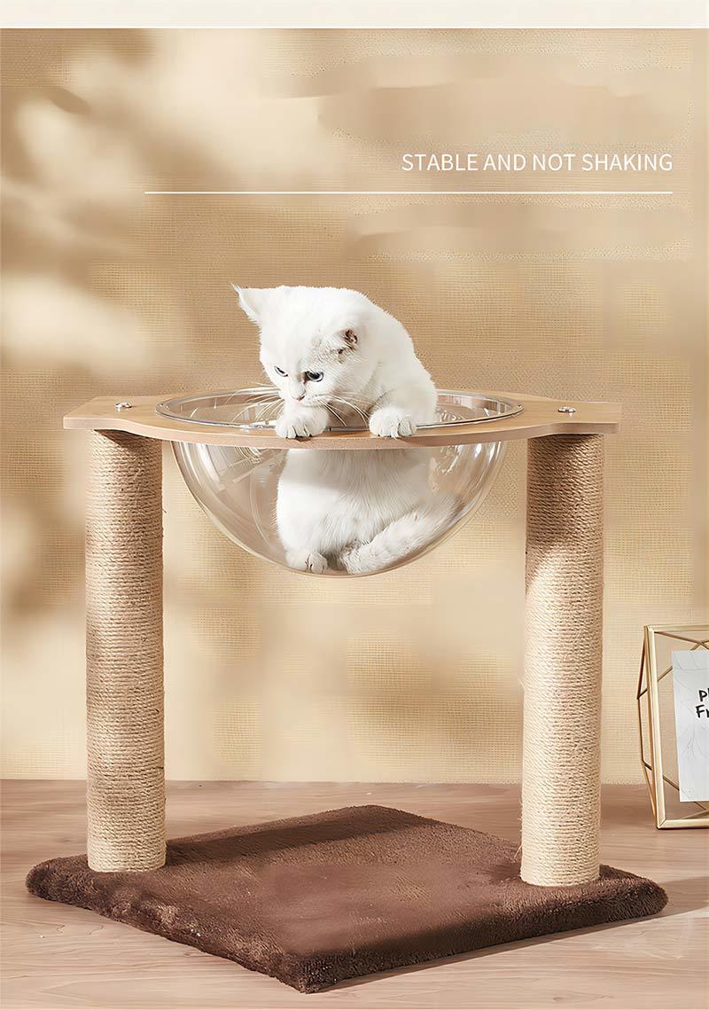 Sisal solid wood cat tree