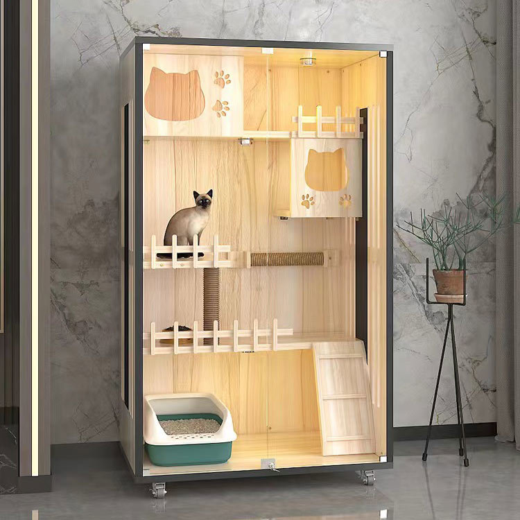 Easy Install Wooden Pet Cat Play Villa, A-7