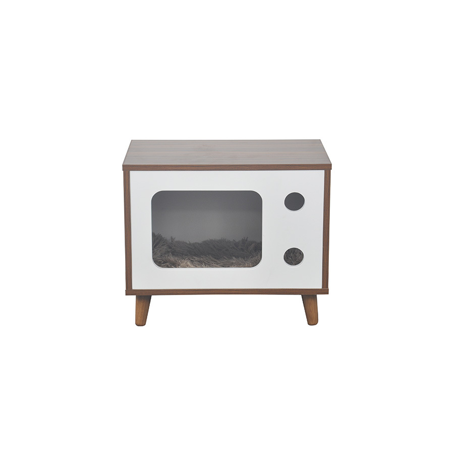 TV Shaped Wooden Cat House, YSL240410-5