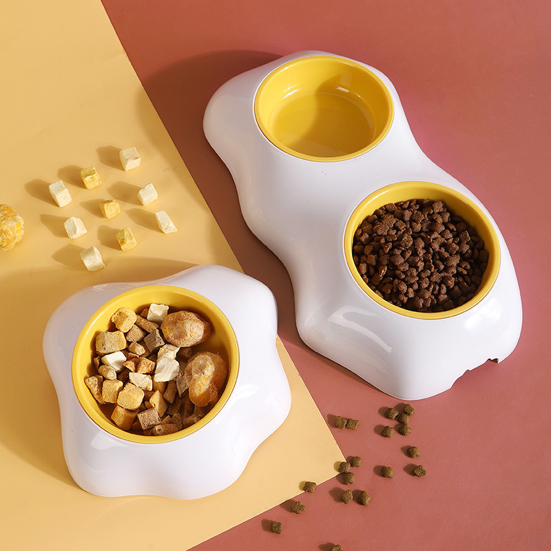 Plastic Single Double Pet Feeding Food Bowl,YSL240409-4