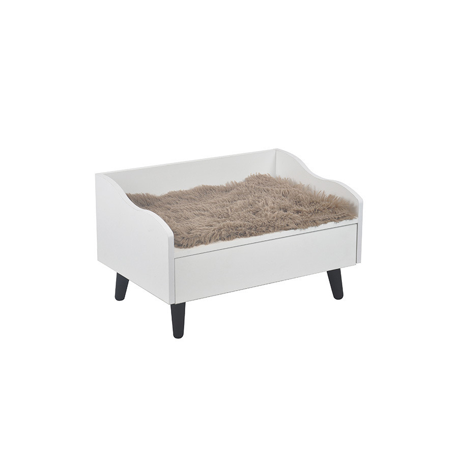 Cat Bed With Drawer Legs In Solid Wood, YSL240410-6