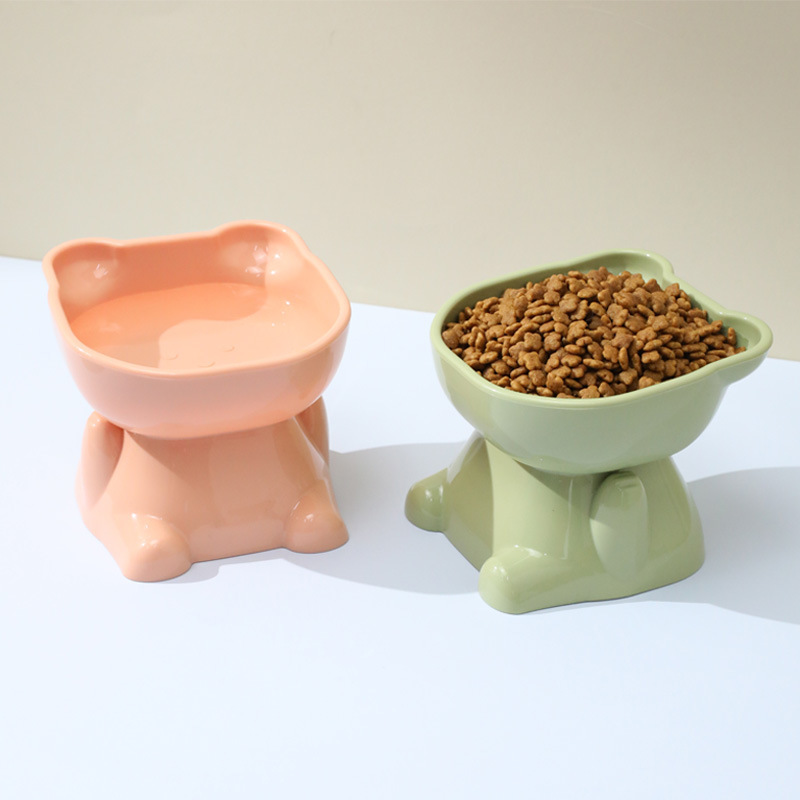 Colorful Neck Protection Pet Bowl, YSL240409-7