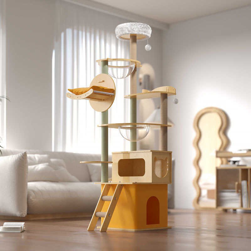 Wholesale Cat Tree With Scrapers And Bed, ZM04
