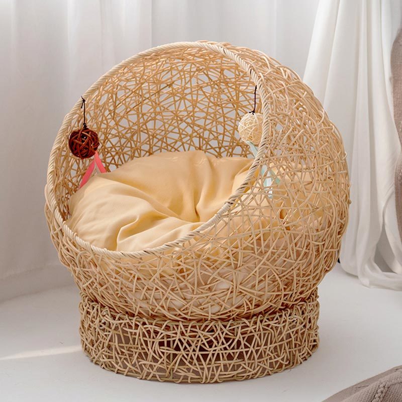 Rattan Pet House With Legs, YSL240330