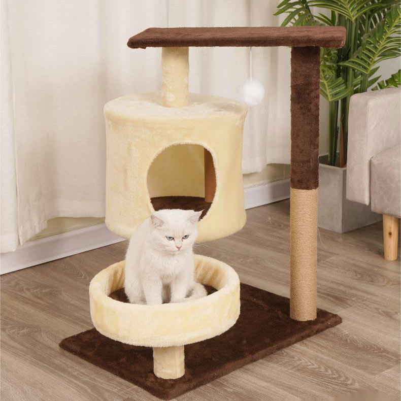 Factory Price Plush Bed With Platform Cat Tree, TOYS24