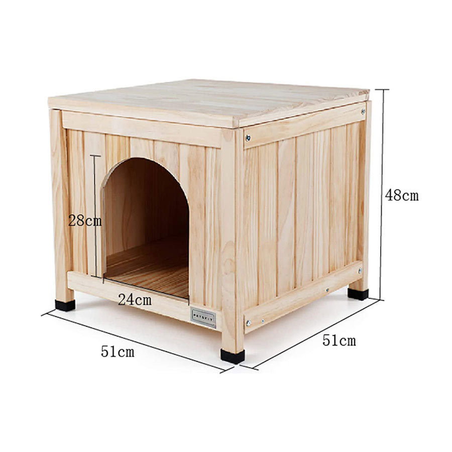 Multifunctional Natural Wooden Puppy House, YSL24078
