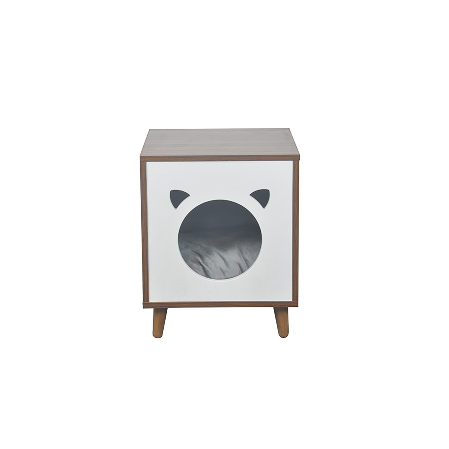 Small Bedside Table Cat Villa, YSL240410-7