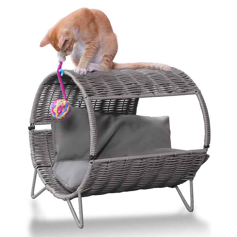 Rattan Wicker Pet Tunnel With Hammock, YSL240335
