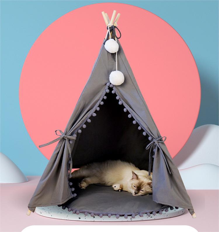 Washable Comfortable Indoor Pet Teepee Tent, C22