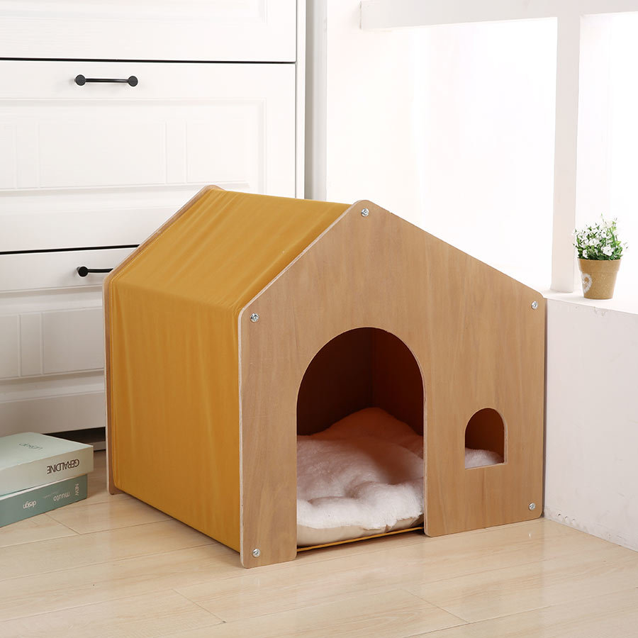 Small Animal Decorative Wood Cat And Dog House, H96-2