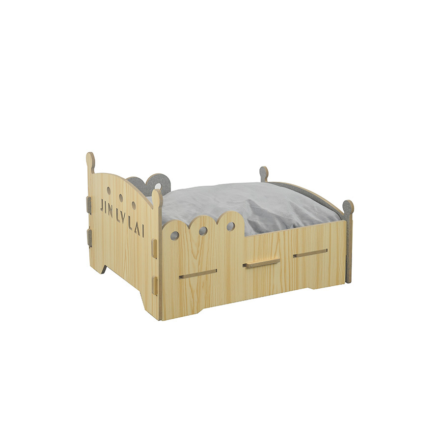 Wooden Frame Pet Dog Bed, YSL240410-2