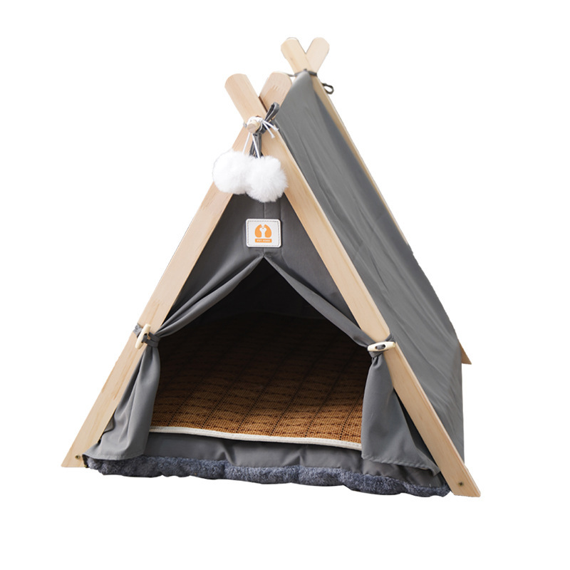 Remorable Cotton Canvas Pet Bed Teepee, Z06
