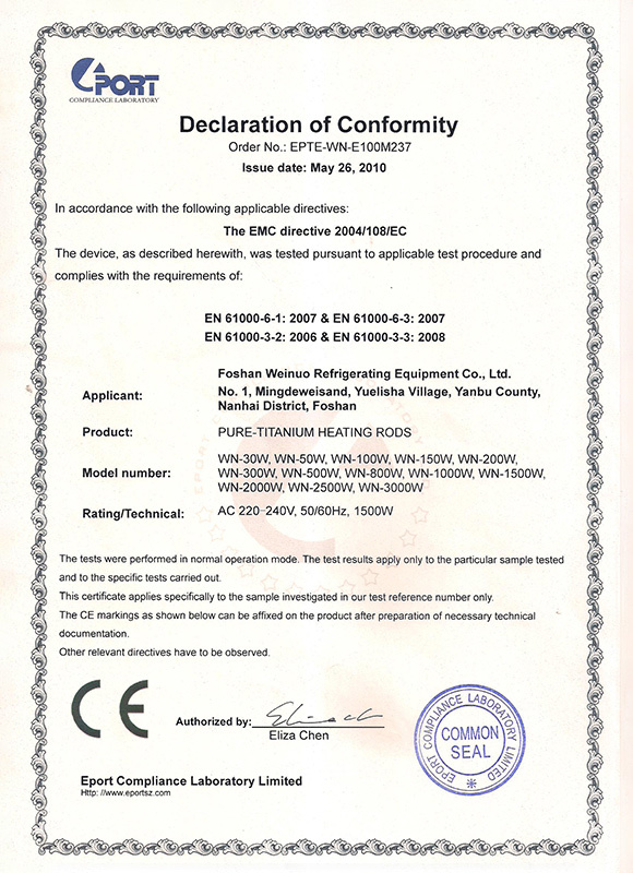 CE Certificate