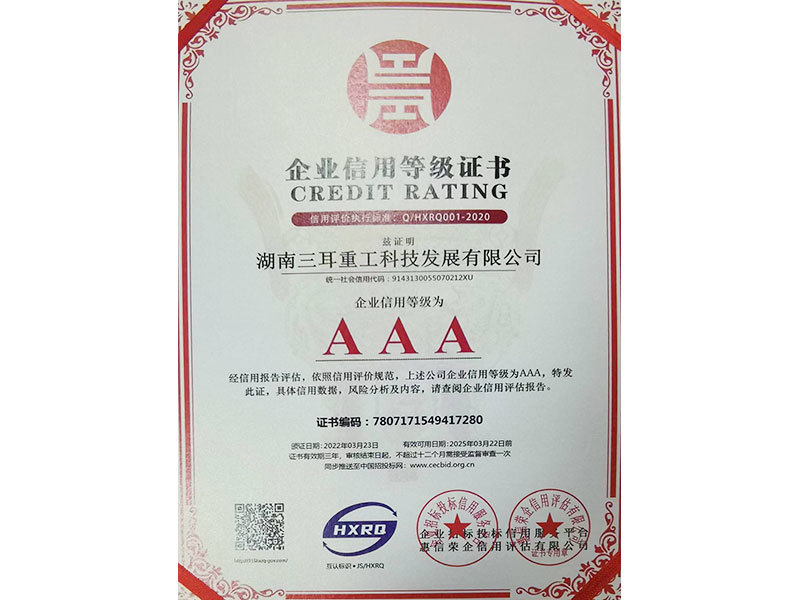 Enterprise credit rating AAA