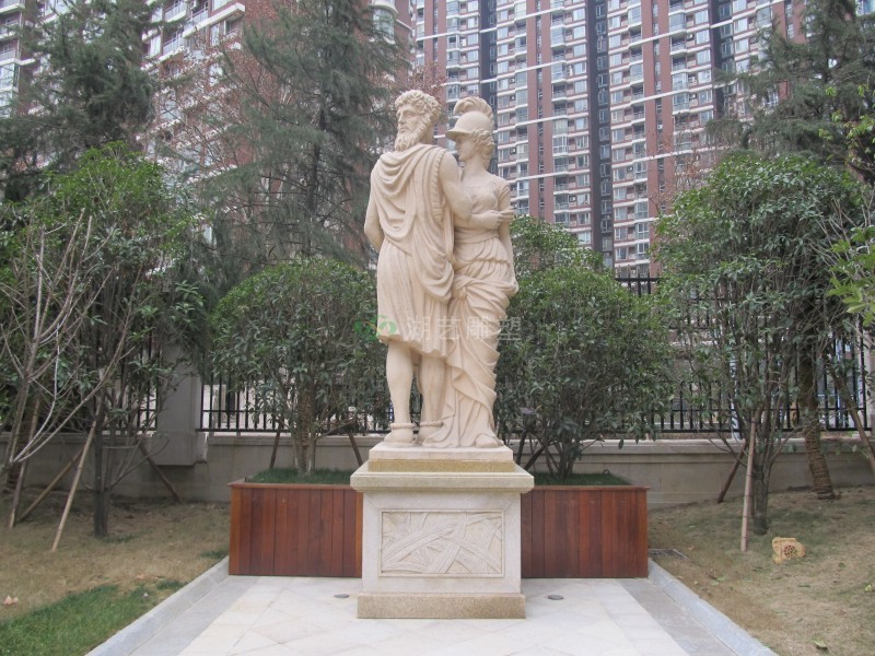 萬達公館雕塑群-玻璃鋼雕塑