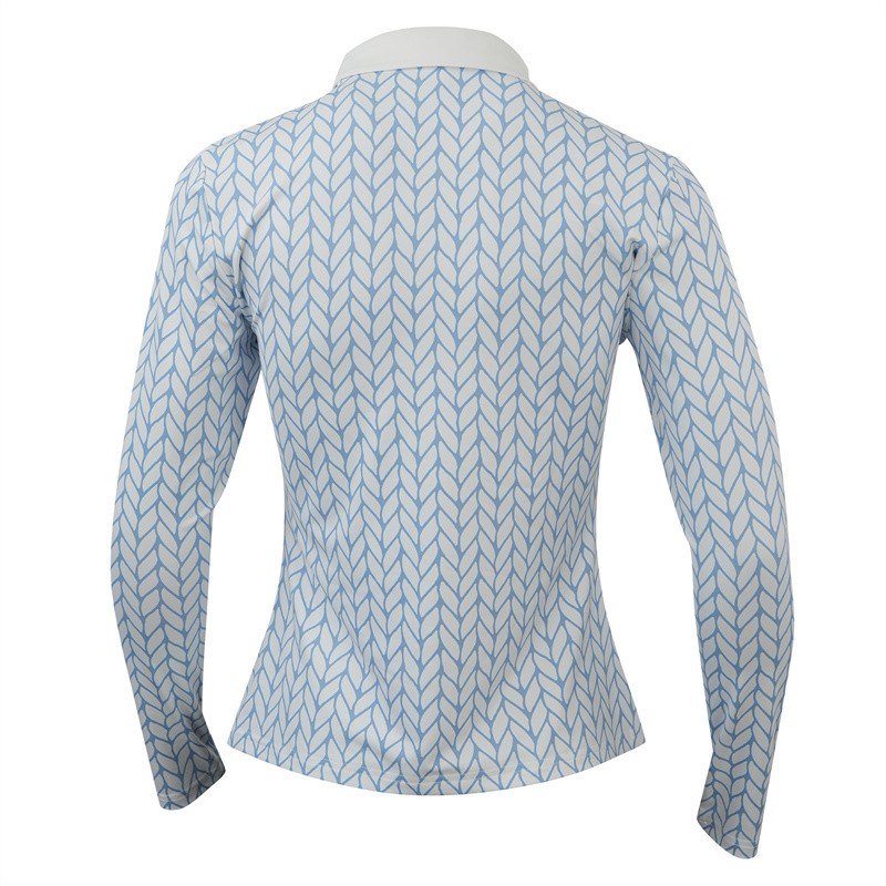 Womens Golf wear long sleeve collared shirt