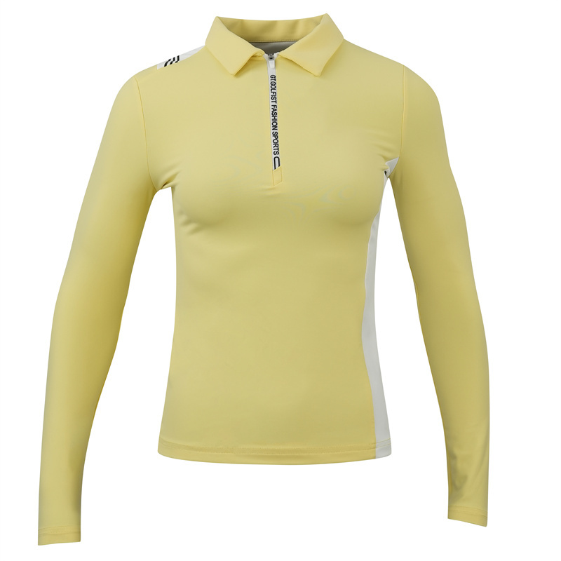 Womens Golf wear long sleeve shirt collared
