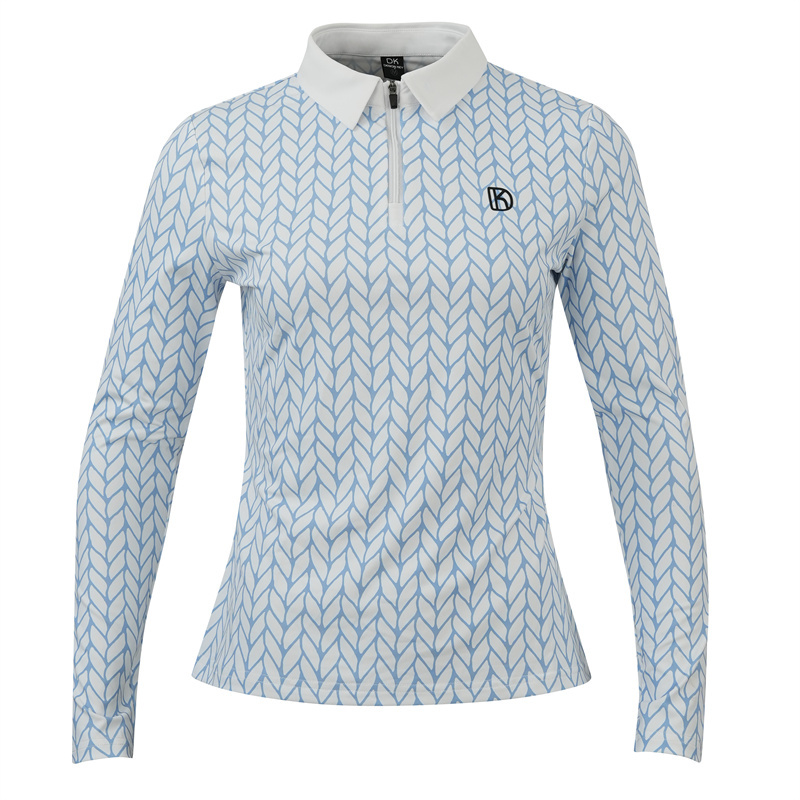 Womens Golf wear long sleeve collared shirt