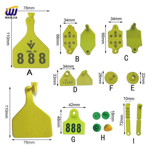 WJ409 Customized Animal Ear Tag