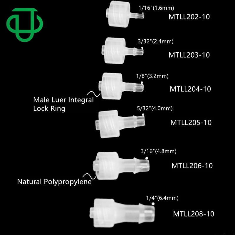 Connectors - Luer to Barb - Connect peristaltic tubing with luer