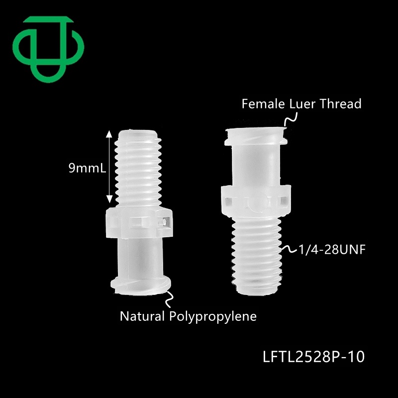 Plastic Threaded Male Luer Lock Coupler Plastic Male Luer Tapered Fitting  UNF NPT Threaded Male Luer Lock Connector-Foshan JU Medical Component Co.,  LTD