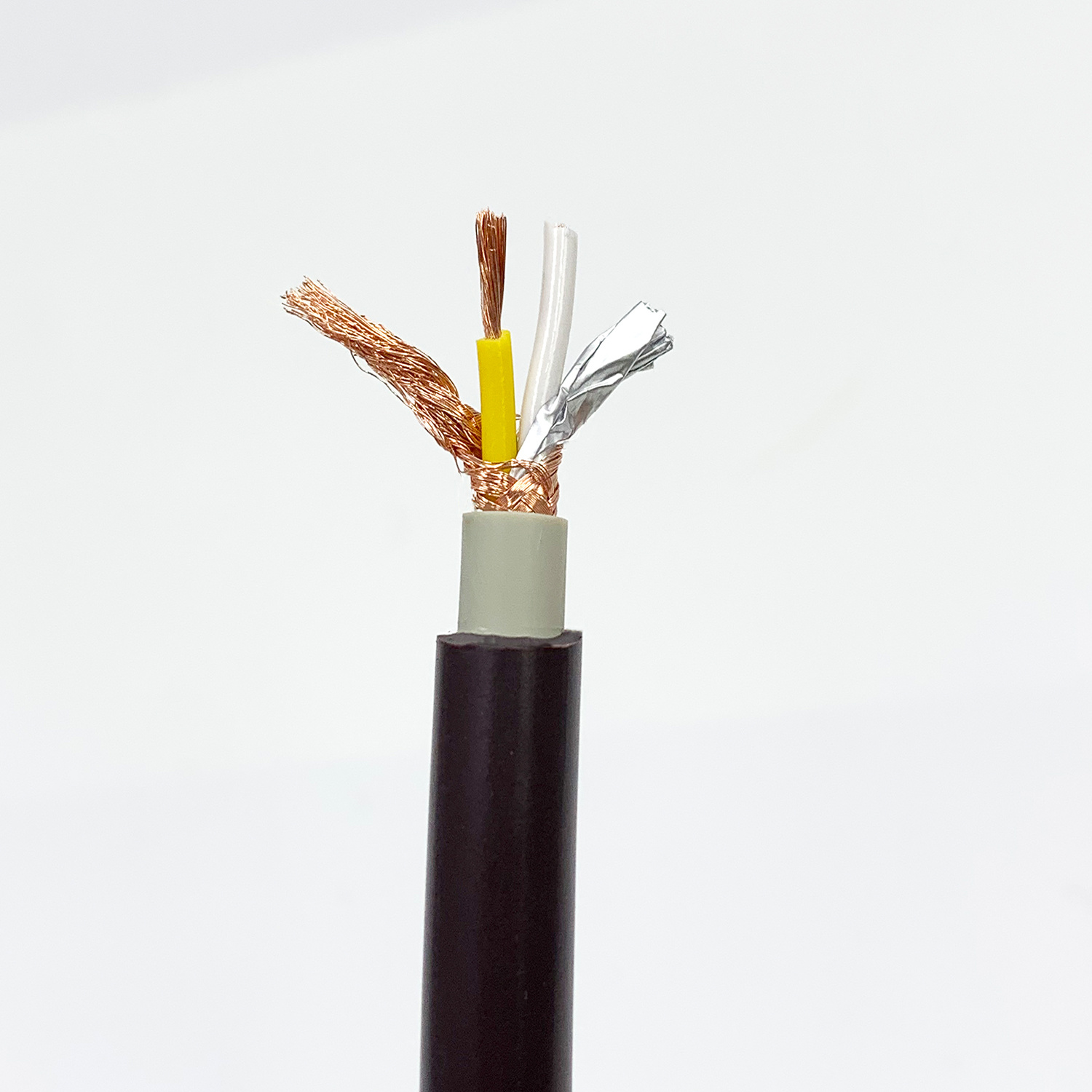 Braided shielded audio cable