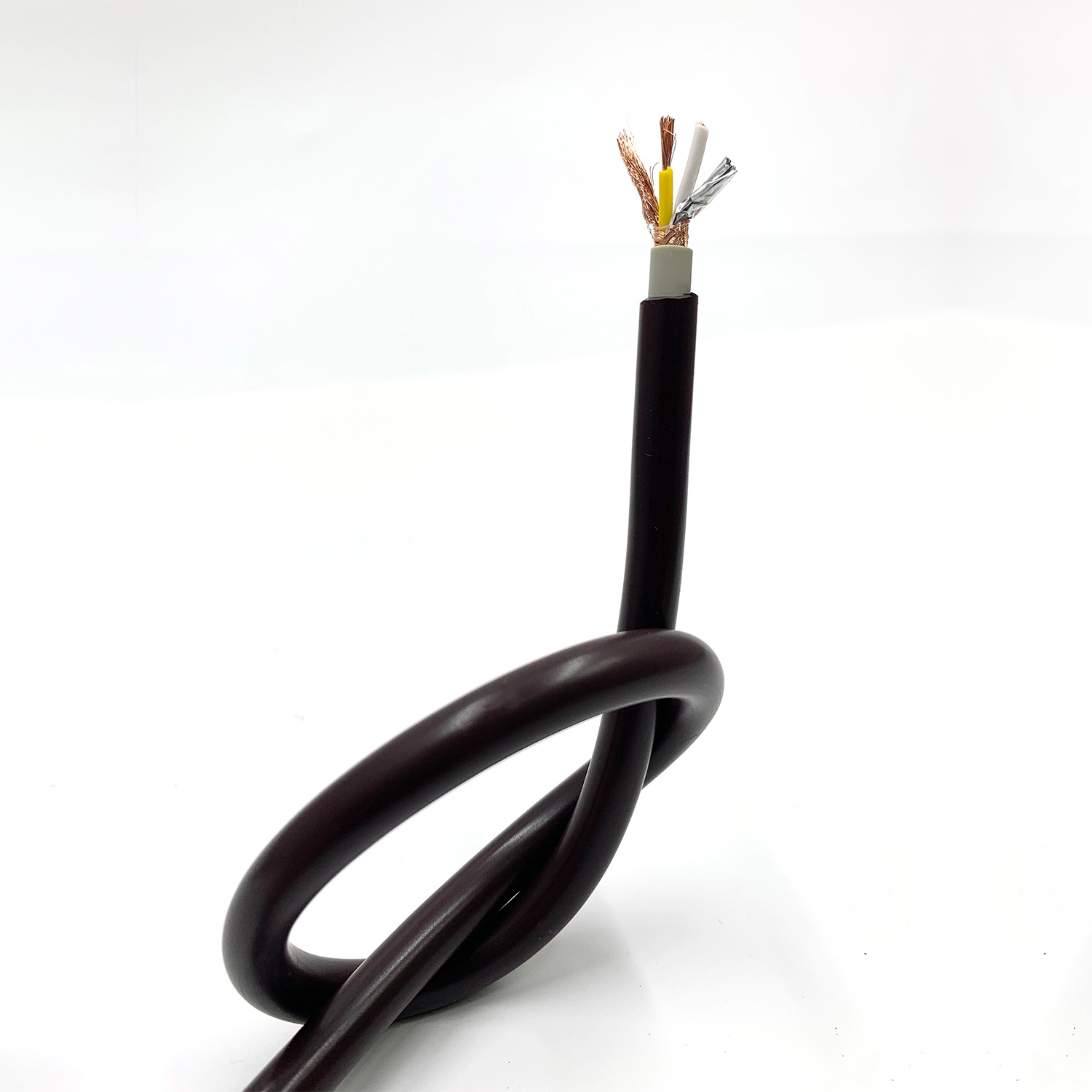 Braided shielded audio cable