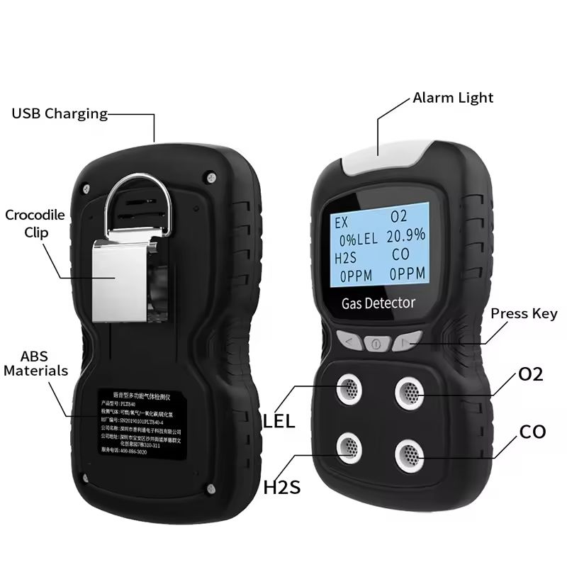 Portable voice type Four-in-one gas detector