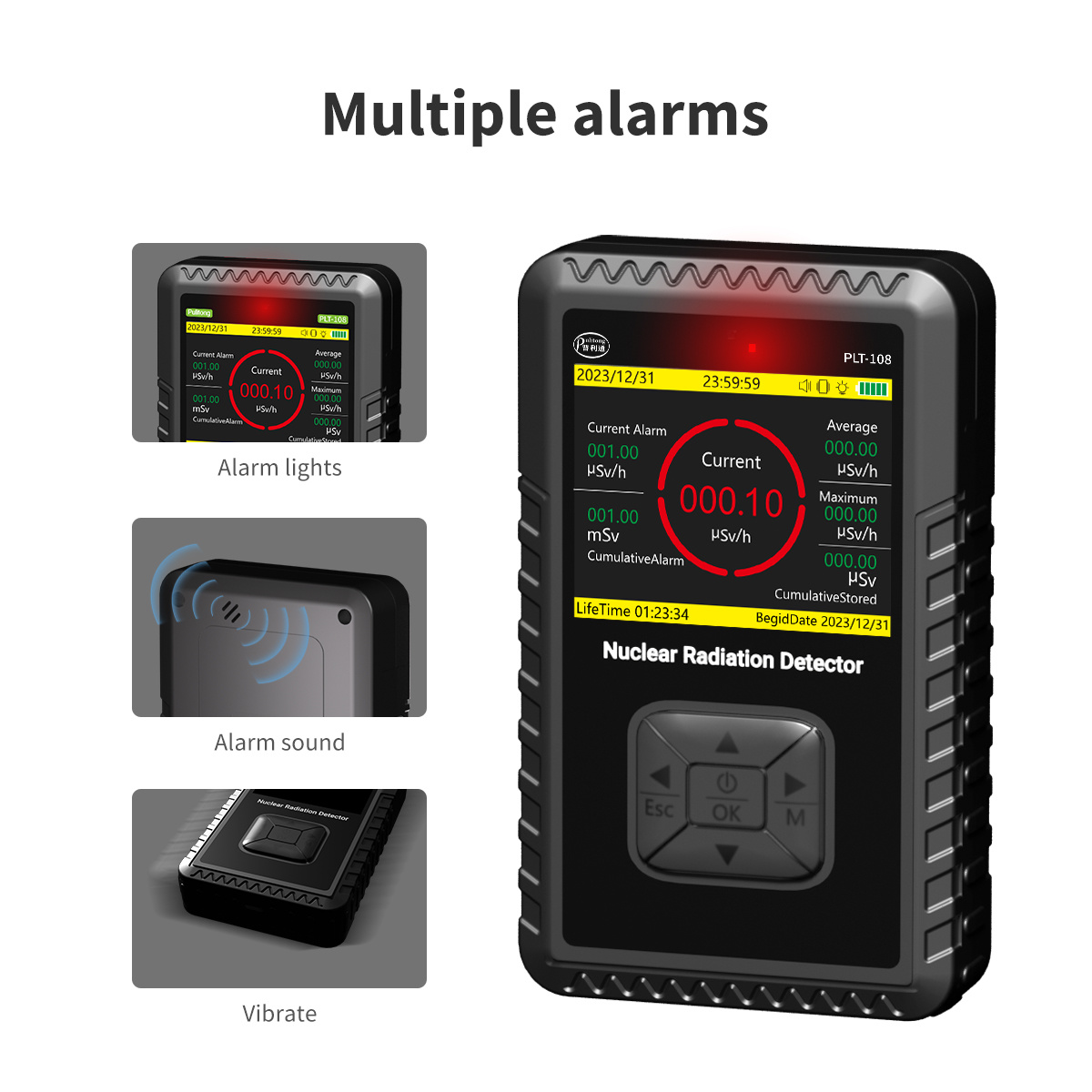 Portable Geiger Counter Nuclear Radiation Detector