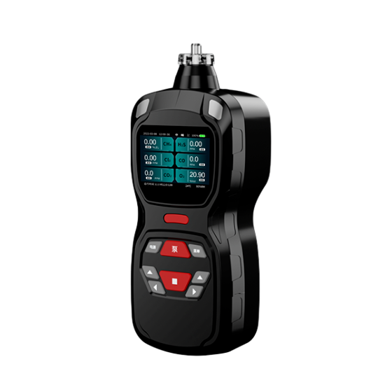 Pump-type intelligent plug-in and unplug six-in-one gas detector