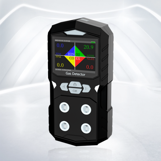 Voice color screen four-in-one gas detector