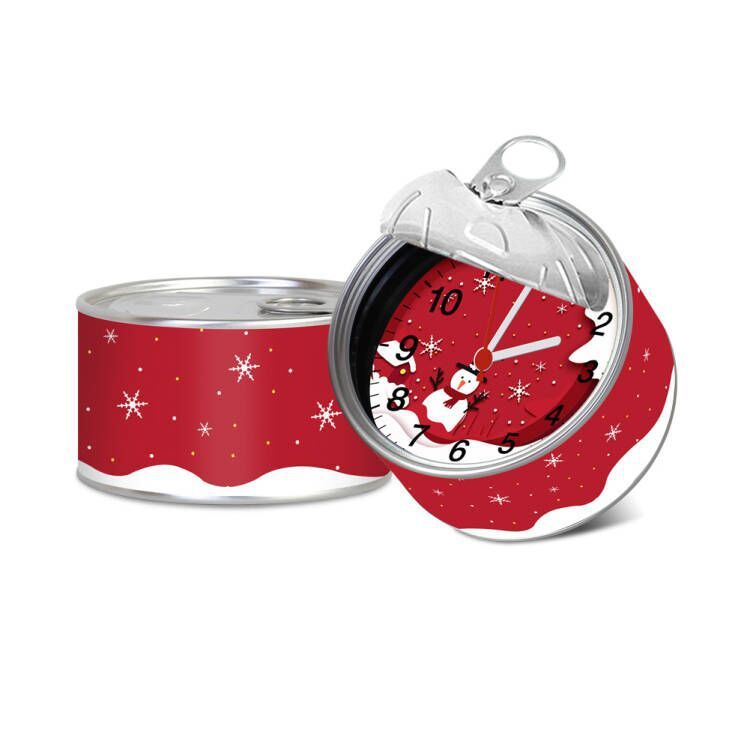 Christmas tin clock