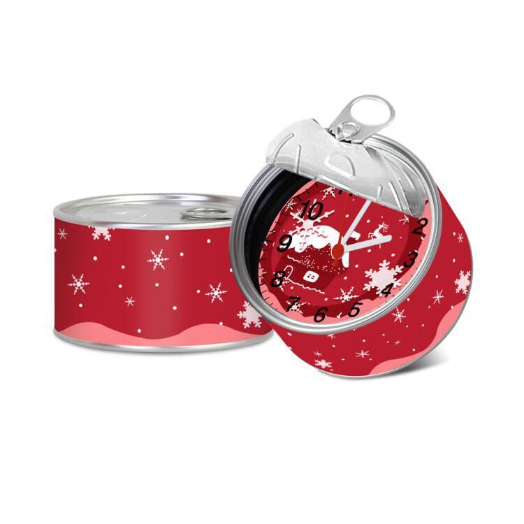 Christmas tin clock