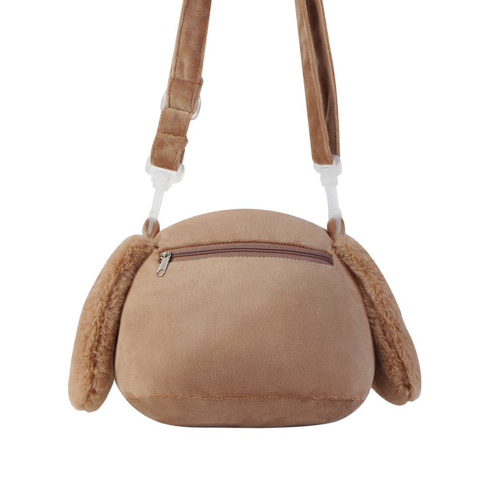 Plush dog shoulder bag Plush dog shoulder bag