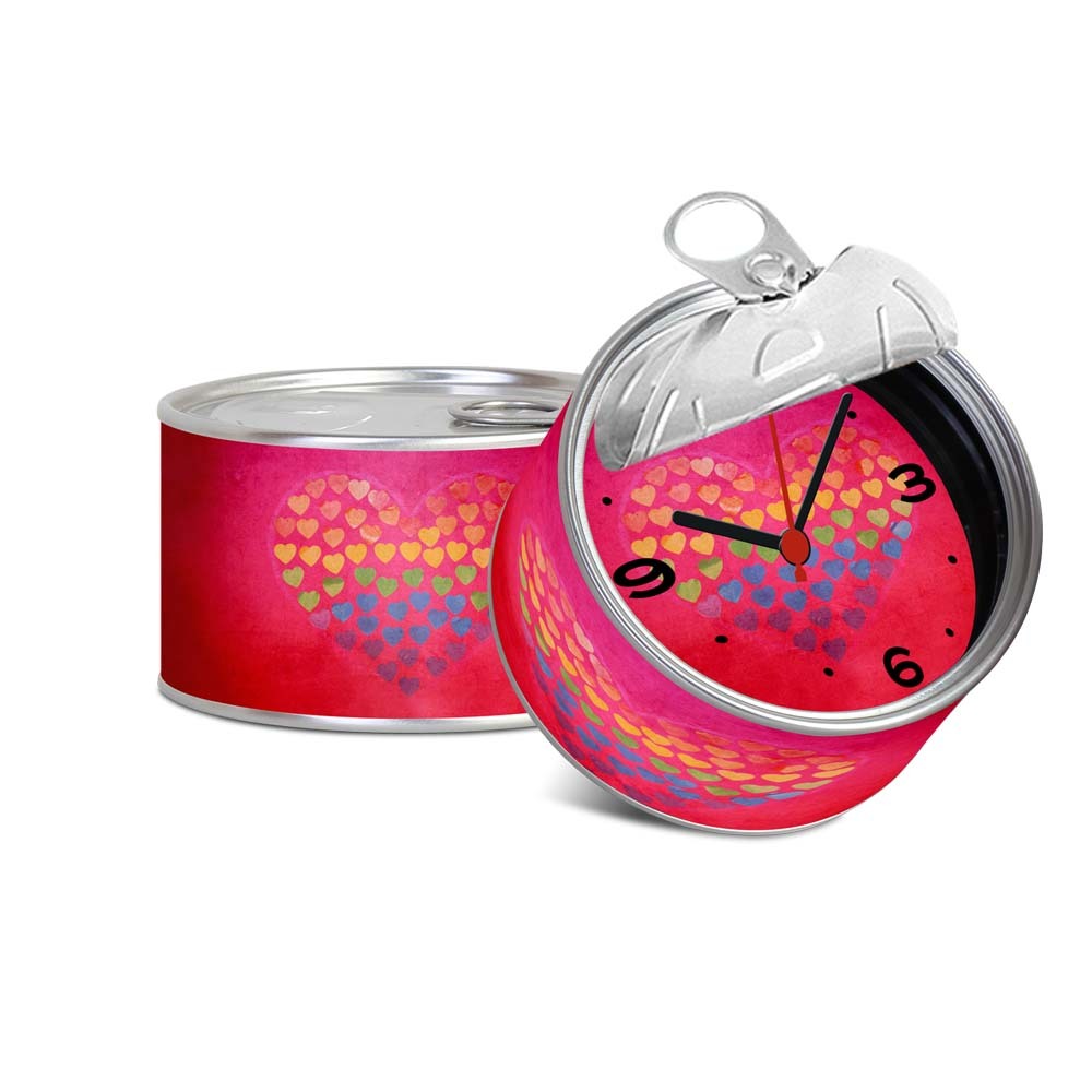 Heart tin clock