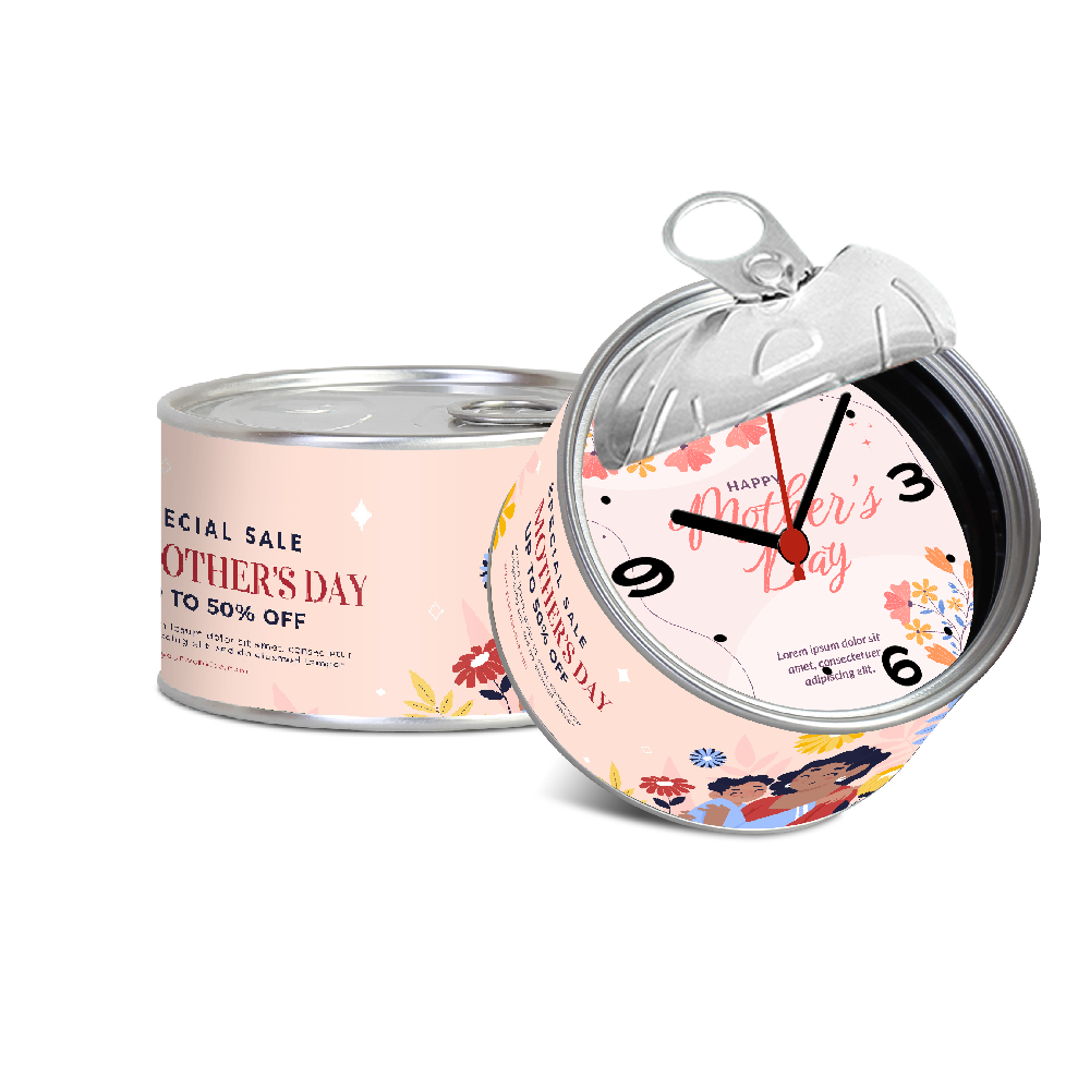 Mother's Day Tin Clock Mother's Day Tin Clock