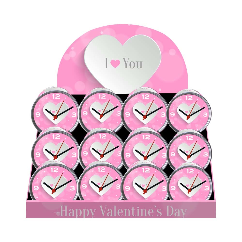 Heart tin clock