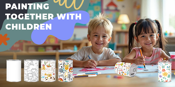 Painting Together With Children