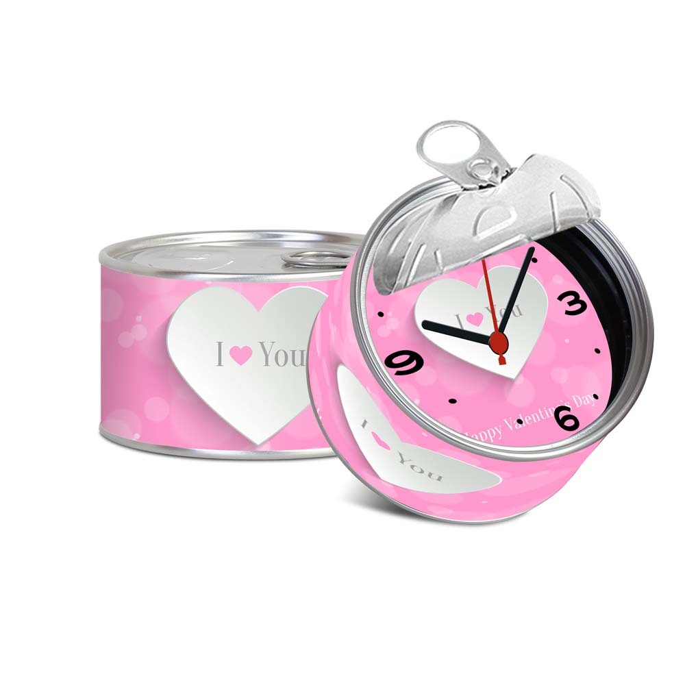 Heart tin clock