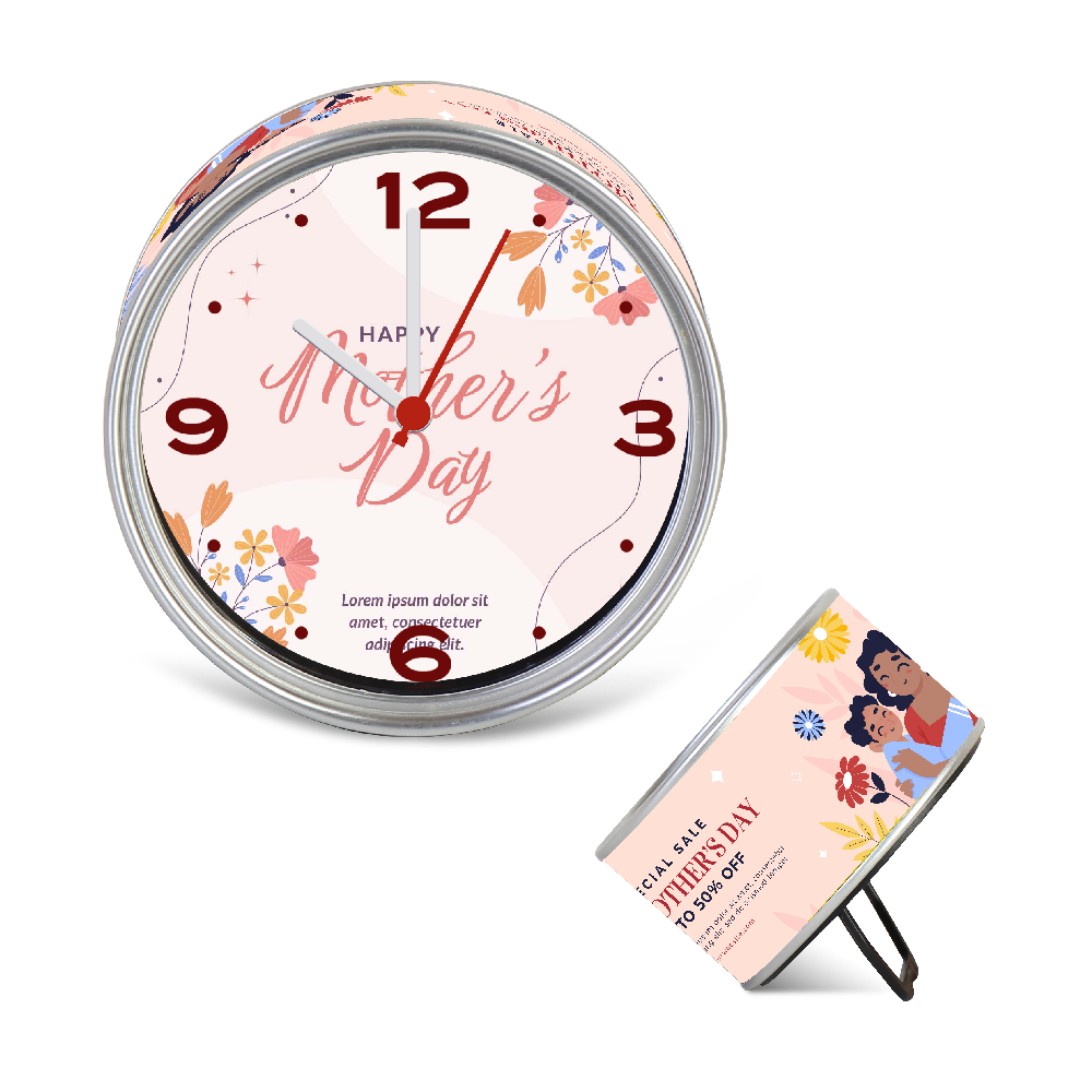 Mother's Day Tin Clock Mother's Day Tin Clock