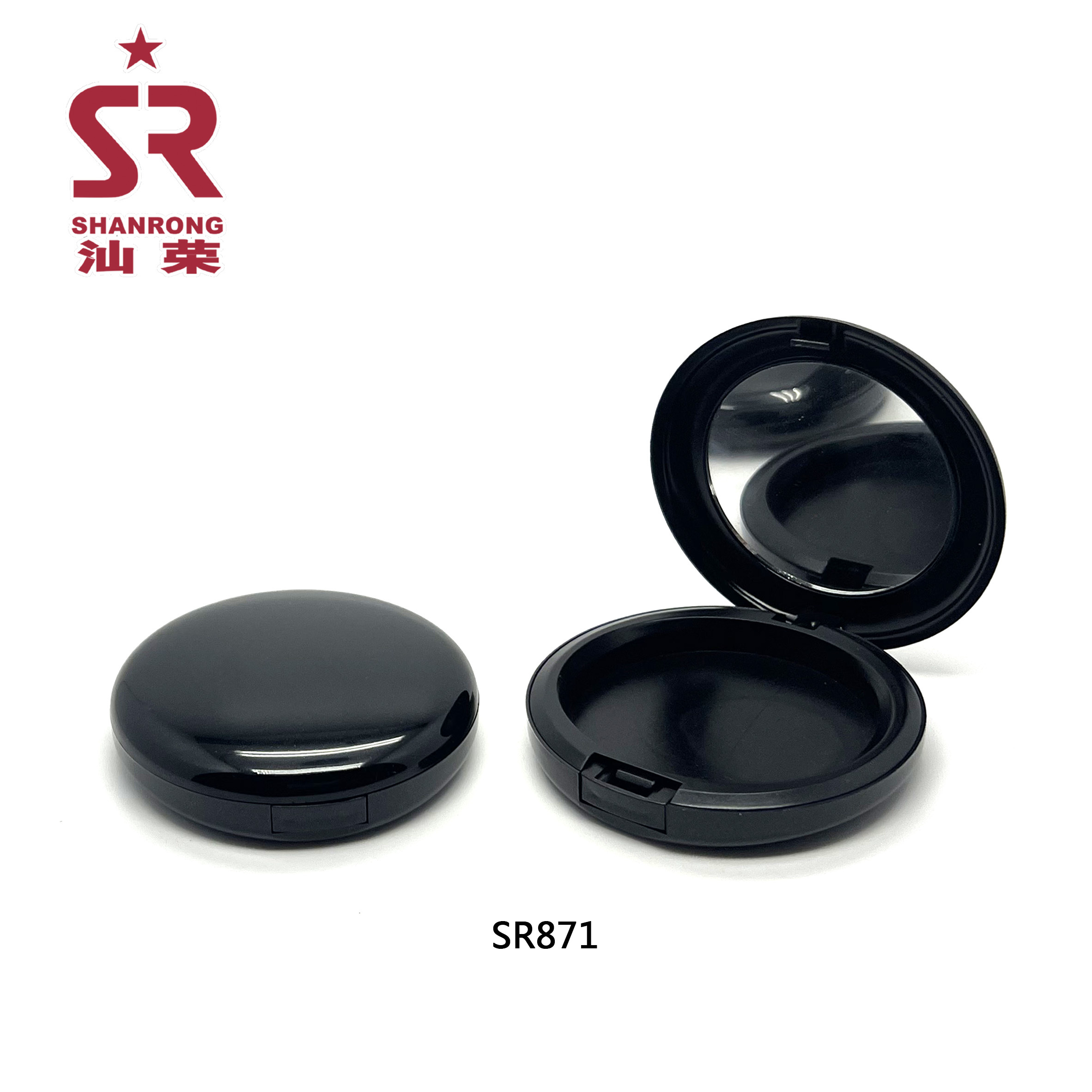 SR871 圆形贴镜单格腮红盒 高光粉饼盒