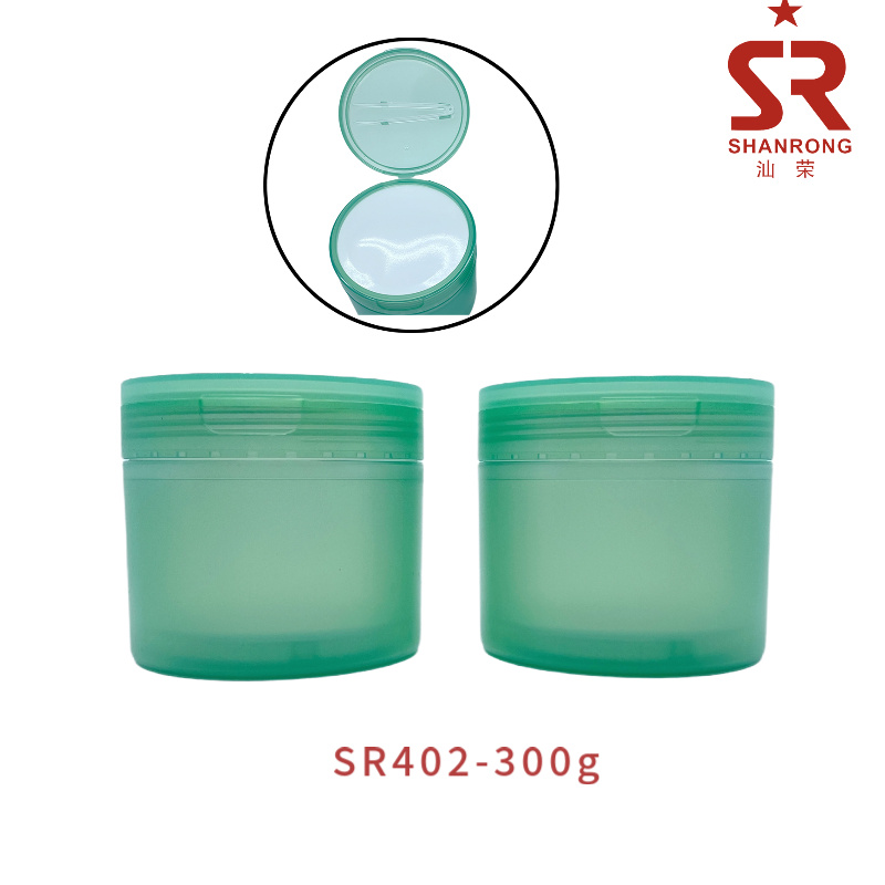 300g PP 翻盖带夹子带镊子卸妆棉盒面膜膏霜瓶 面霜罐