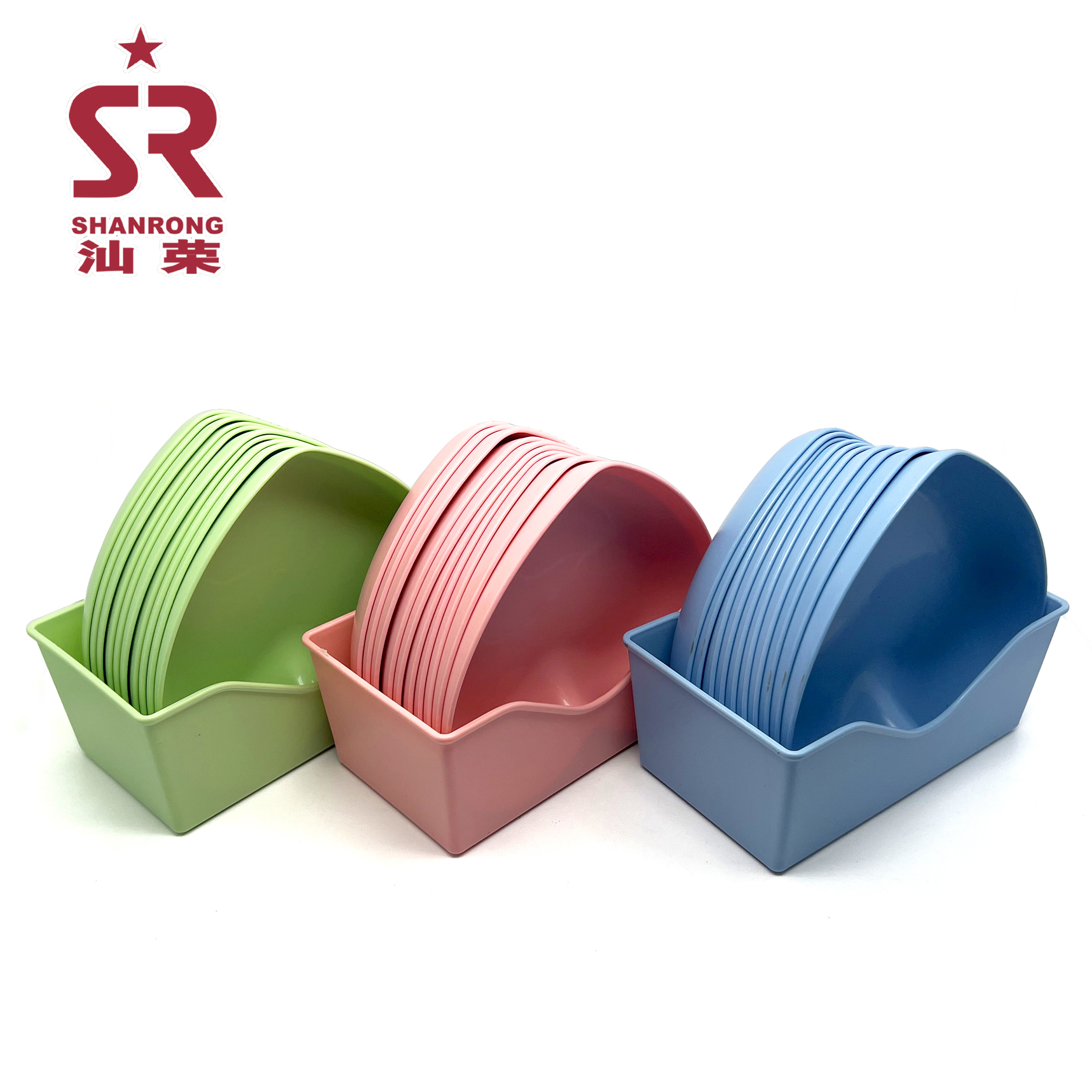 SR381 多色爱心形吐骨碟带底座 零食小吃点心盘子