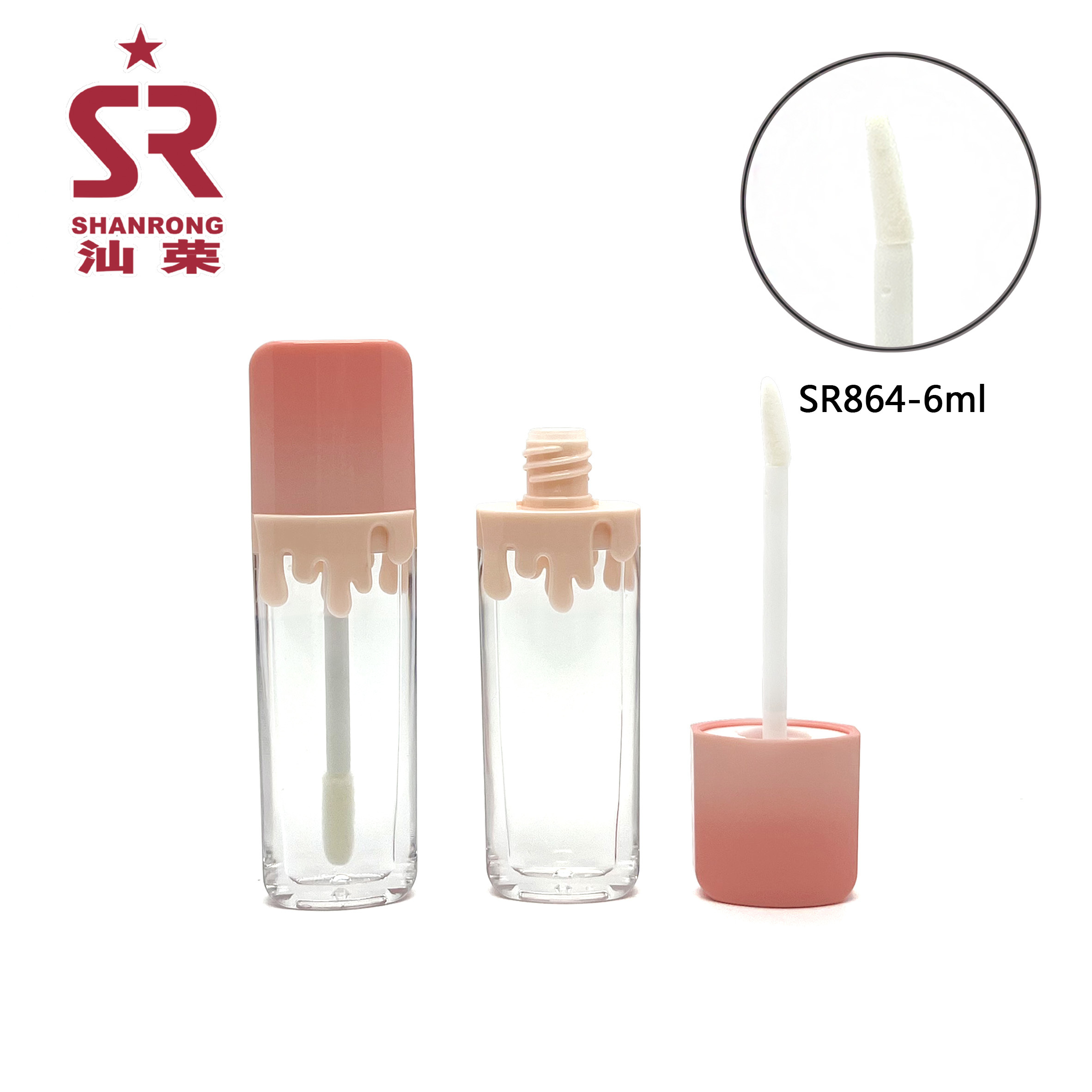 SR864 6ml 透明唇釉瓶 口红管唇彩管