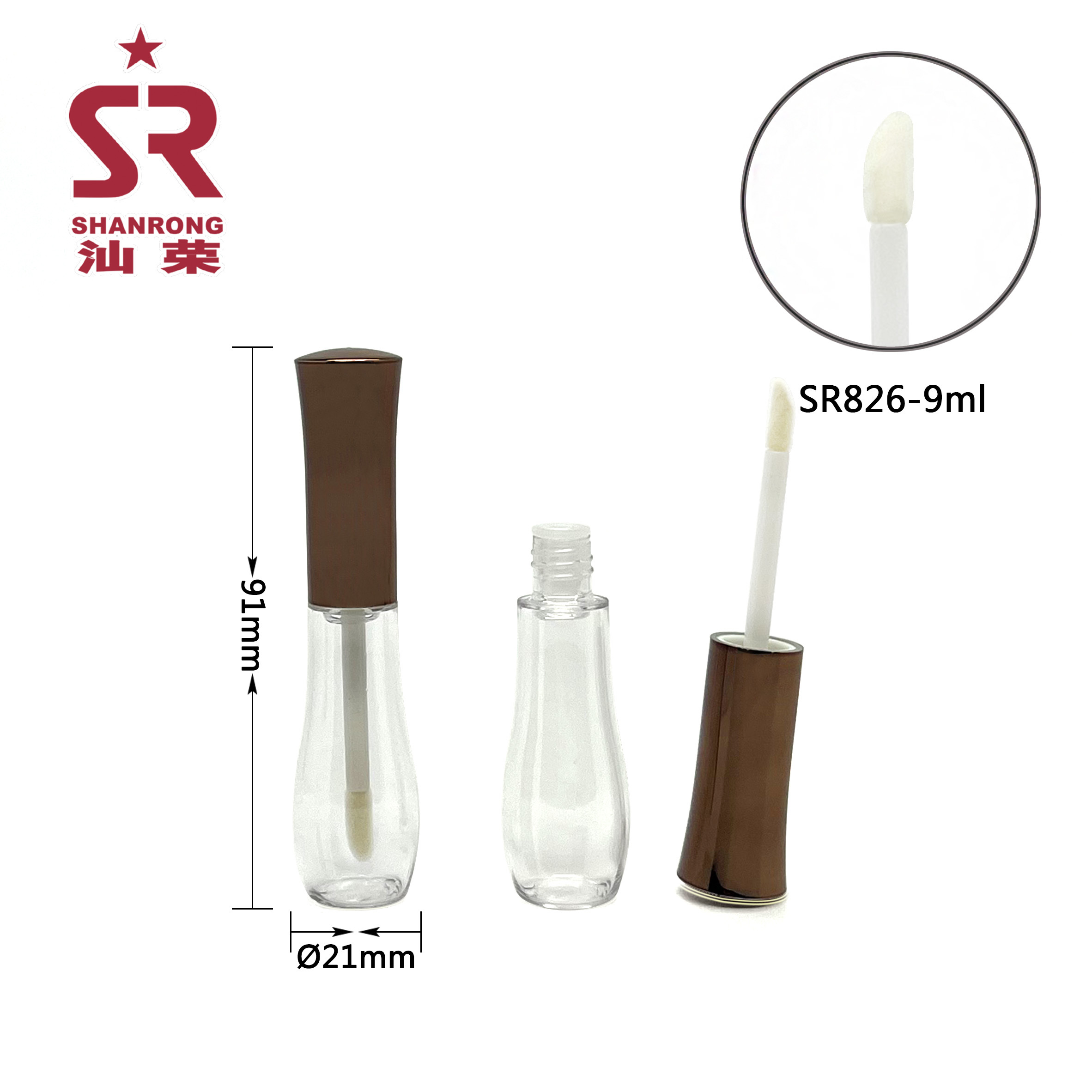 SR826 9ml 束腰唇彩瓶口红管唇釉管包材