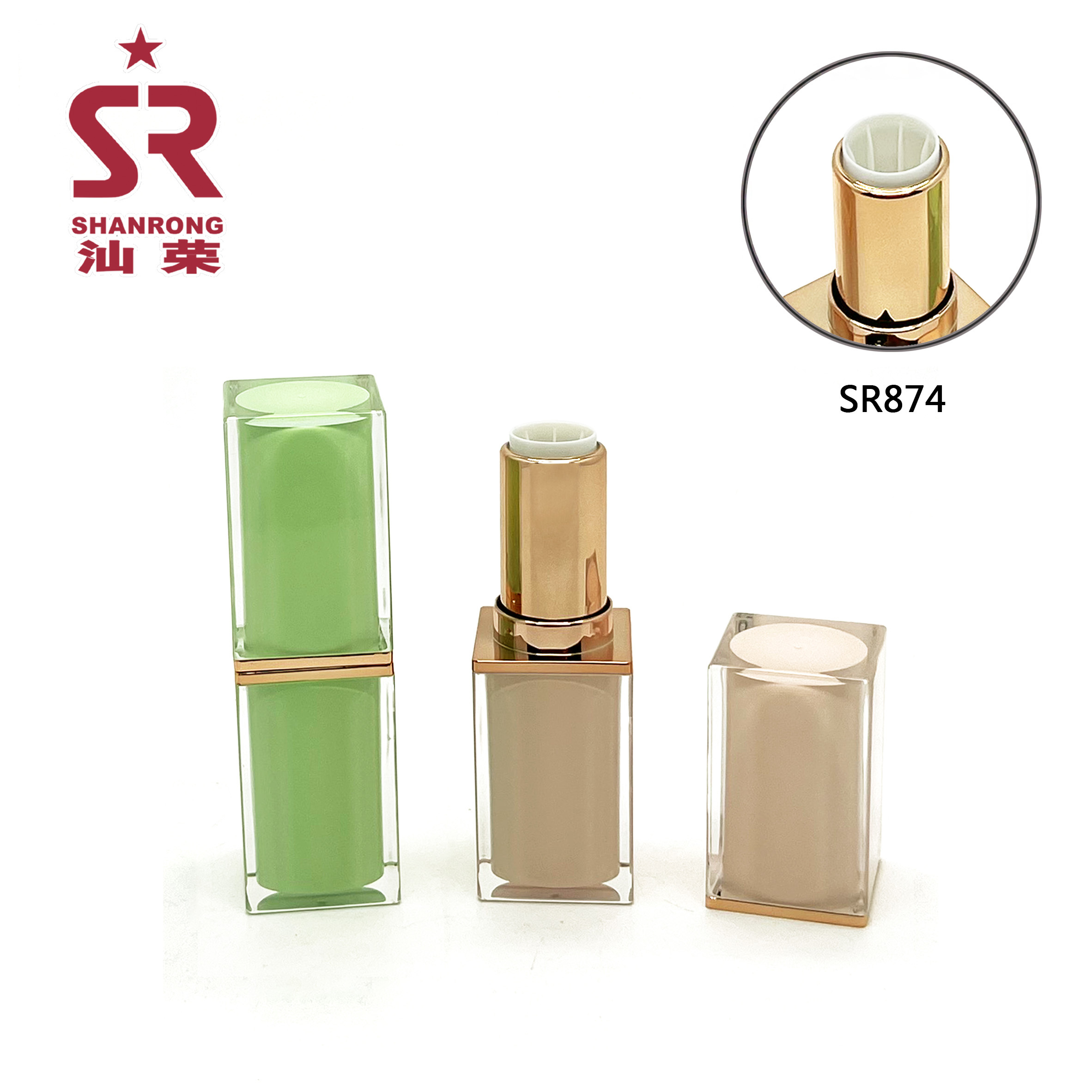 SR874方形口红管 润唇膏唇彩管