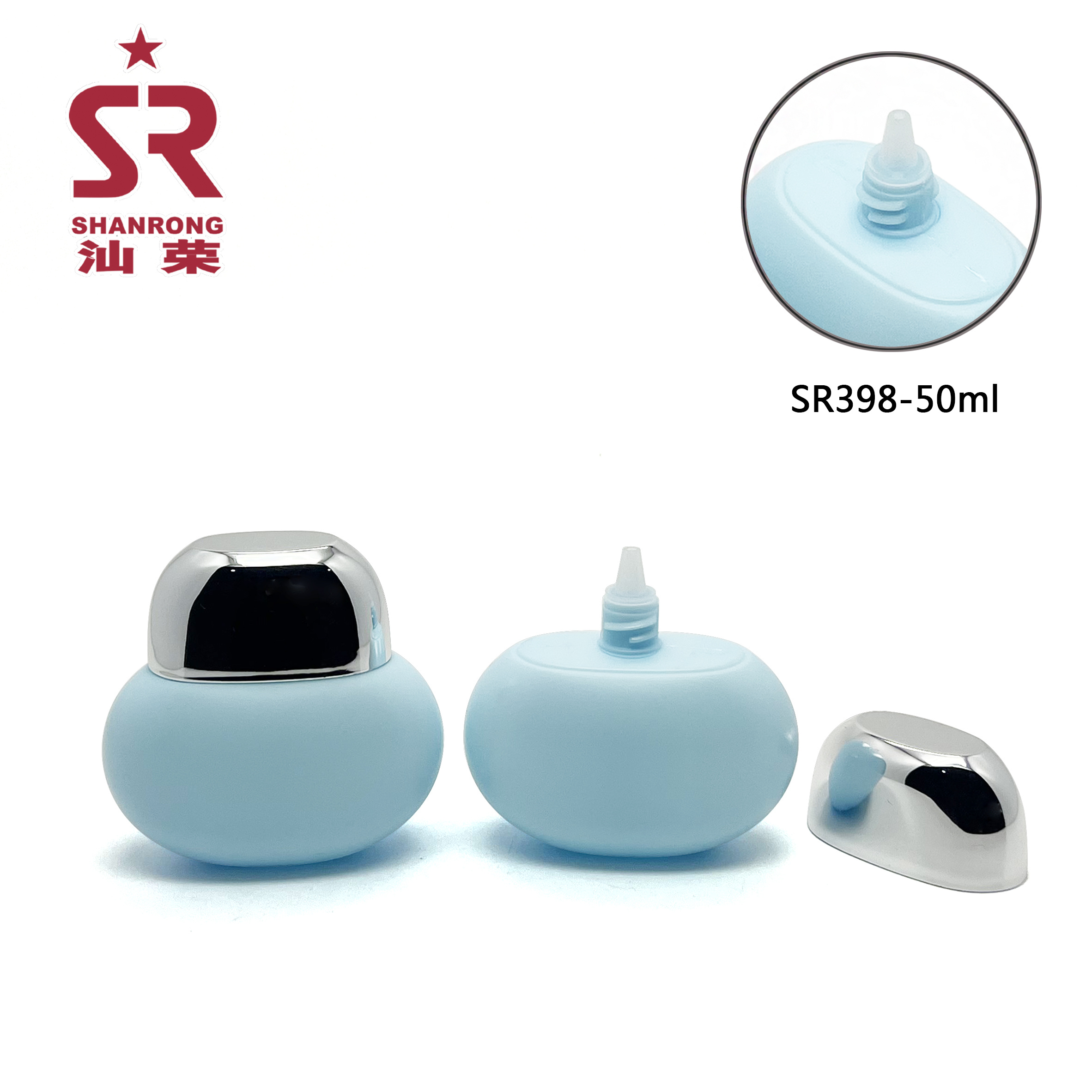 SR398 50ml HDPE防晒隔离霜瓶 护手霜瓶