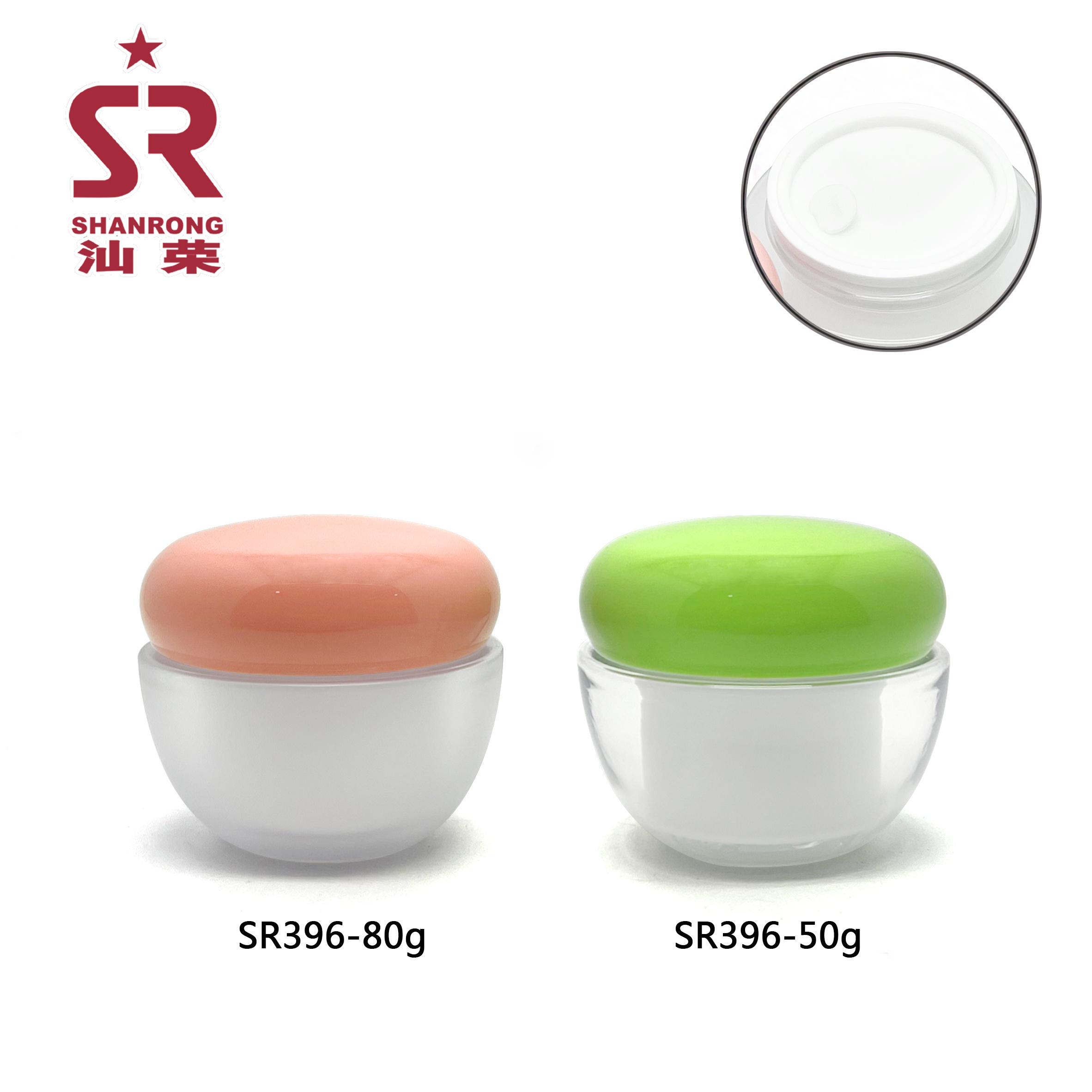 SR396 50g 80g PET双层膏霜瓶 面霜盒
